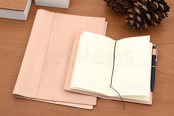 Leather Slim A5 Notebook / Planner Cover - Undyed Leather