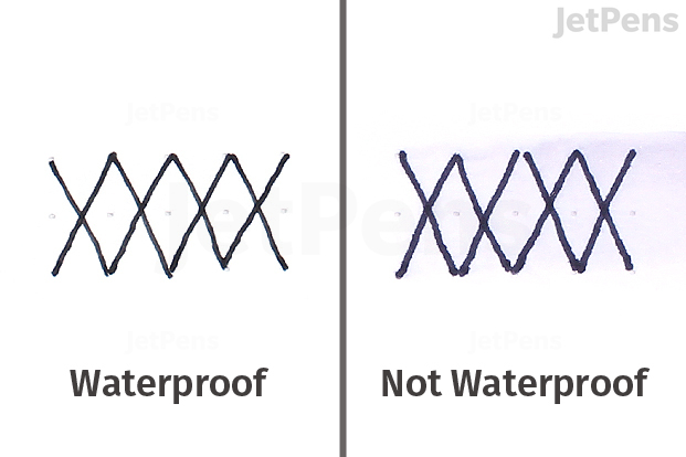Choose waterproof gel inks if your writing may be exposed to moisture.