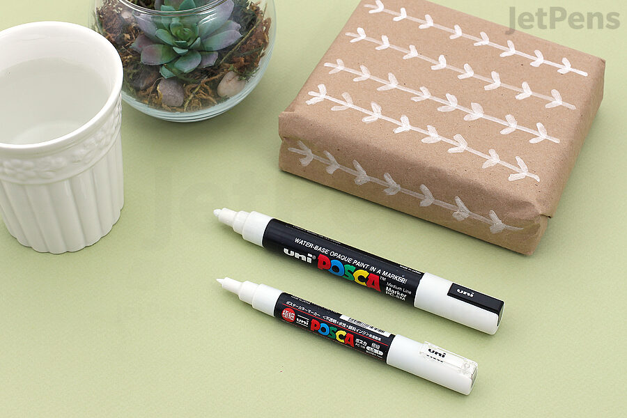 White Ink Marker Applications: DIY Gift Wrap