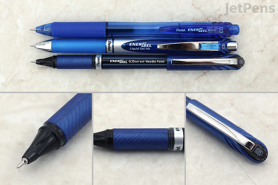Chinco 12 Pieces Rolling Ball Pens, Quick-Drying Ink 0.5 mm Extra Fine  Point Pens Liquid Ink Pen Rollerball Pens (Blue)