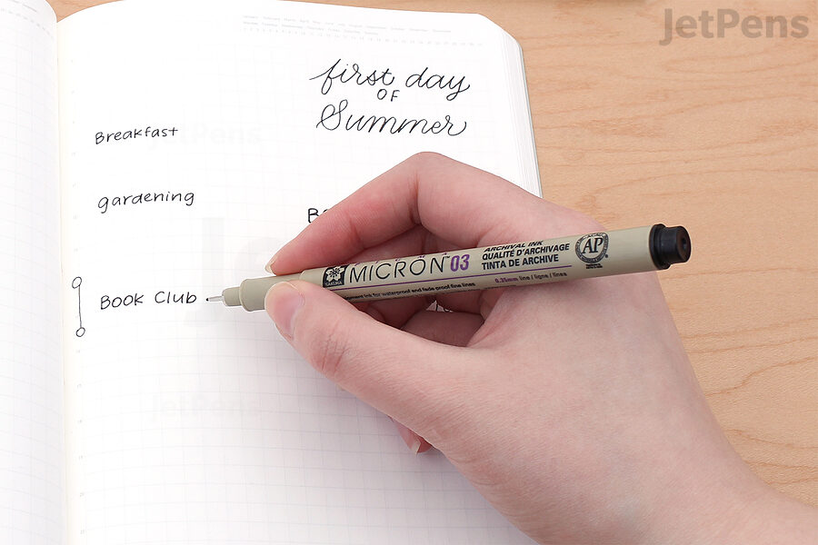 3 Best Fineline Pens for Bullet Journalling ⋆ The Petite Planner