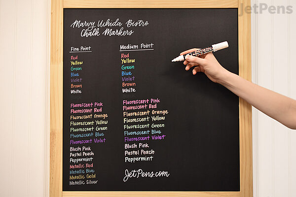 Marvy Uchida Bistro Chalk Markers, Fine Tip, Red, Green, Blue, White, 4 per Pack, 2 Packs