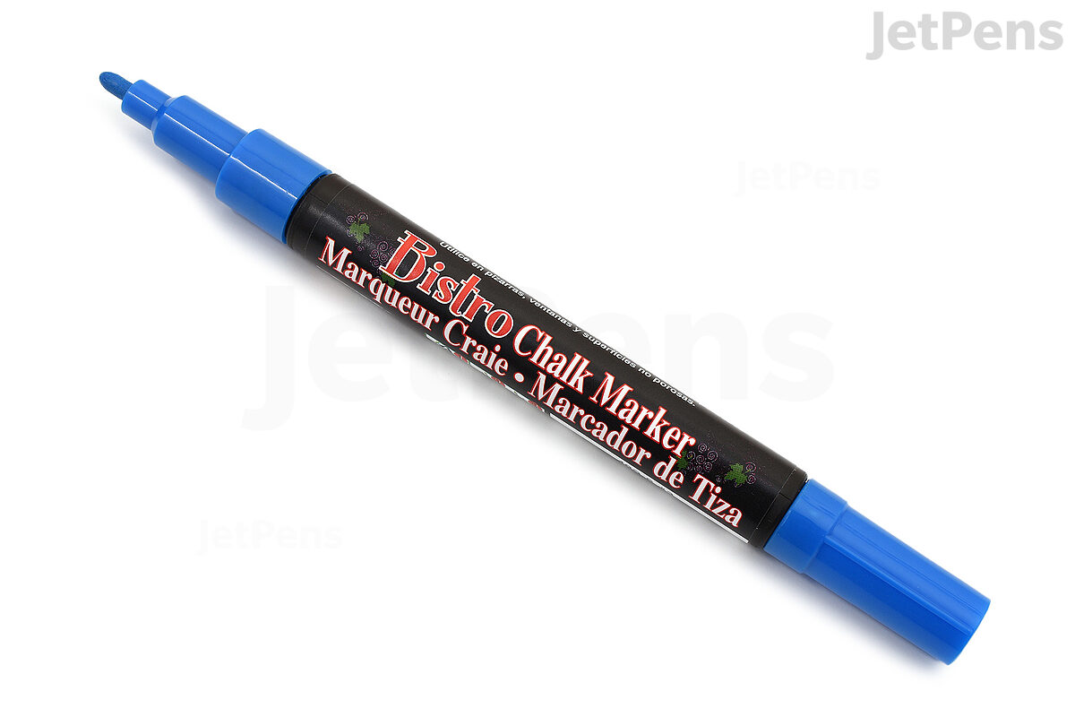  5 Blue Chalkboard Chalk Pens - Blue Dry Erase Markers for  Blackboard, Chalkboard Signs, Windows, Glass