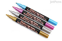 Marvy Uchida Bistro Chalk Marker - Fine Point - Metallic - 4 Color Set - MARVY 482-S #4M