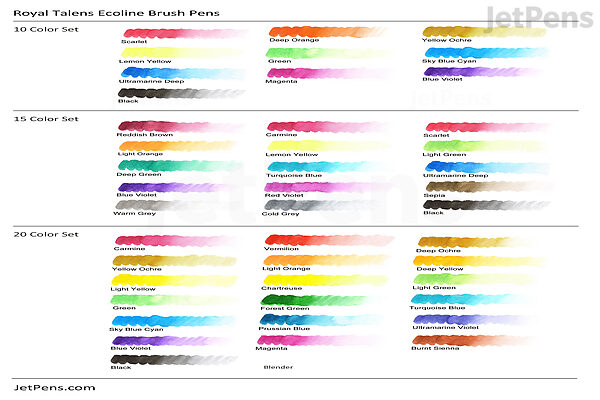 Royal Talens Ecoline Watercolor Brush - 15 Color Set |