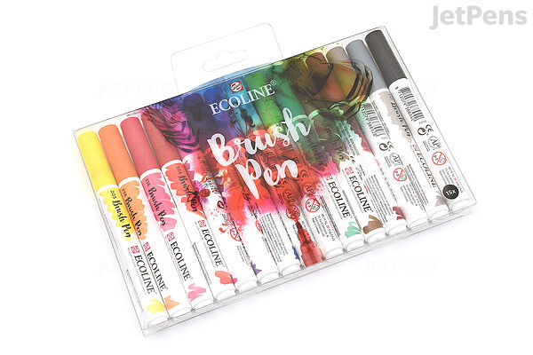 Royal Talens Ecoline Liquid Watercolor Brush Pen, Set of 15 Colors  (11509003)