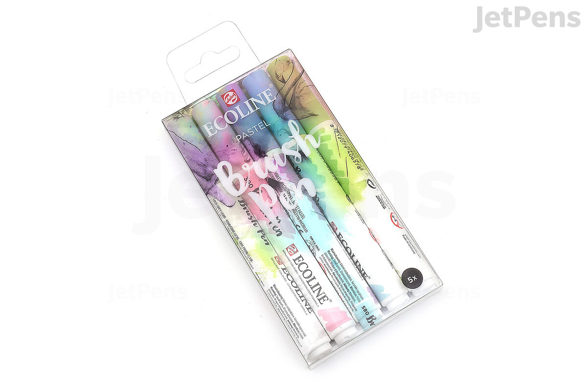 Pastel Ecoline Brush Pen Set With 10 Calligraphy Watercolor Pens -   India