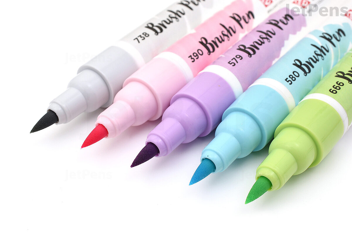 Pastel Ecoline Brush Pen Set With 10 Calligraphy Watercolor Pens -   India