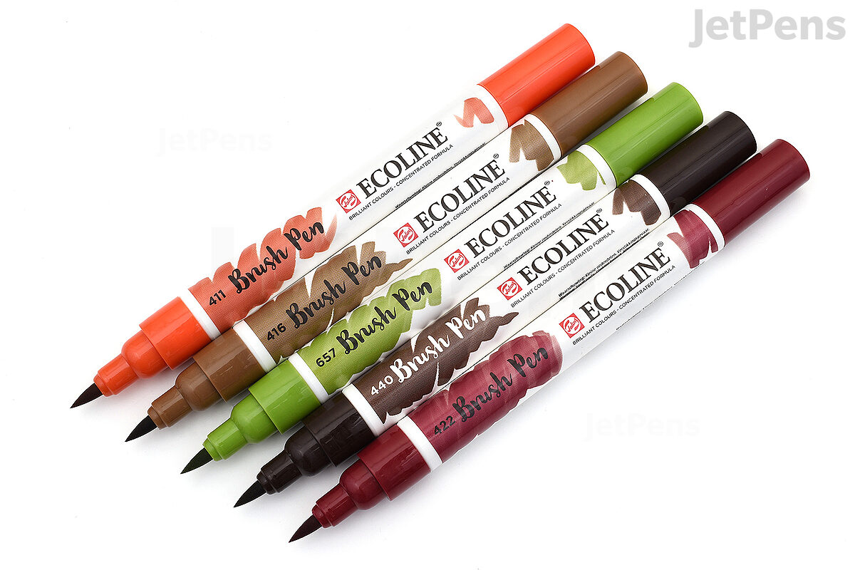 All the Royal Talens Ecoline Brush Pen Colors! - Winterbird