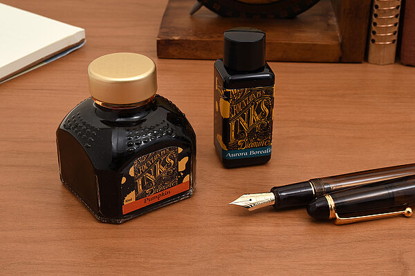 Calligraphy Quill Pen & Ink Set - Sepia Brown