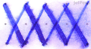 Platinum Mixable Aurora Blue Ink - Water Brush Test - Smearing