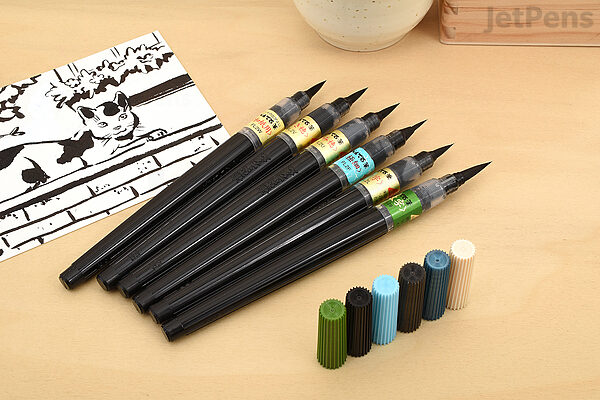  Pentel Fude Brush Pen, Tsumiho (XFL2U) : Artists Pens : Arts,  Crafts & Sewing