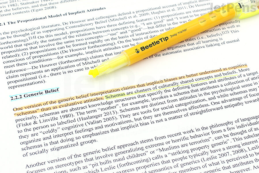 Highlighting and underlining with the Kokuyo Beetle 3way