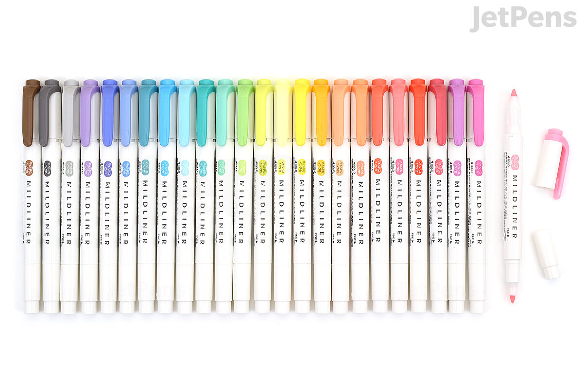 Zebra Mildliner highlighter pen set, 25 Pastel Color set (Count) (Count)  (Cou