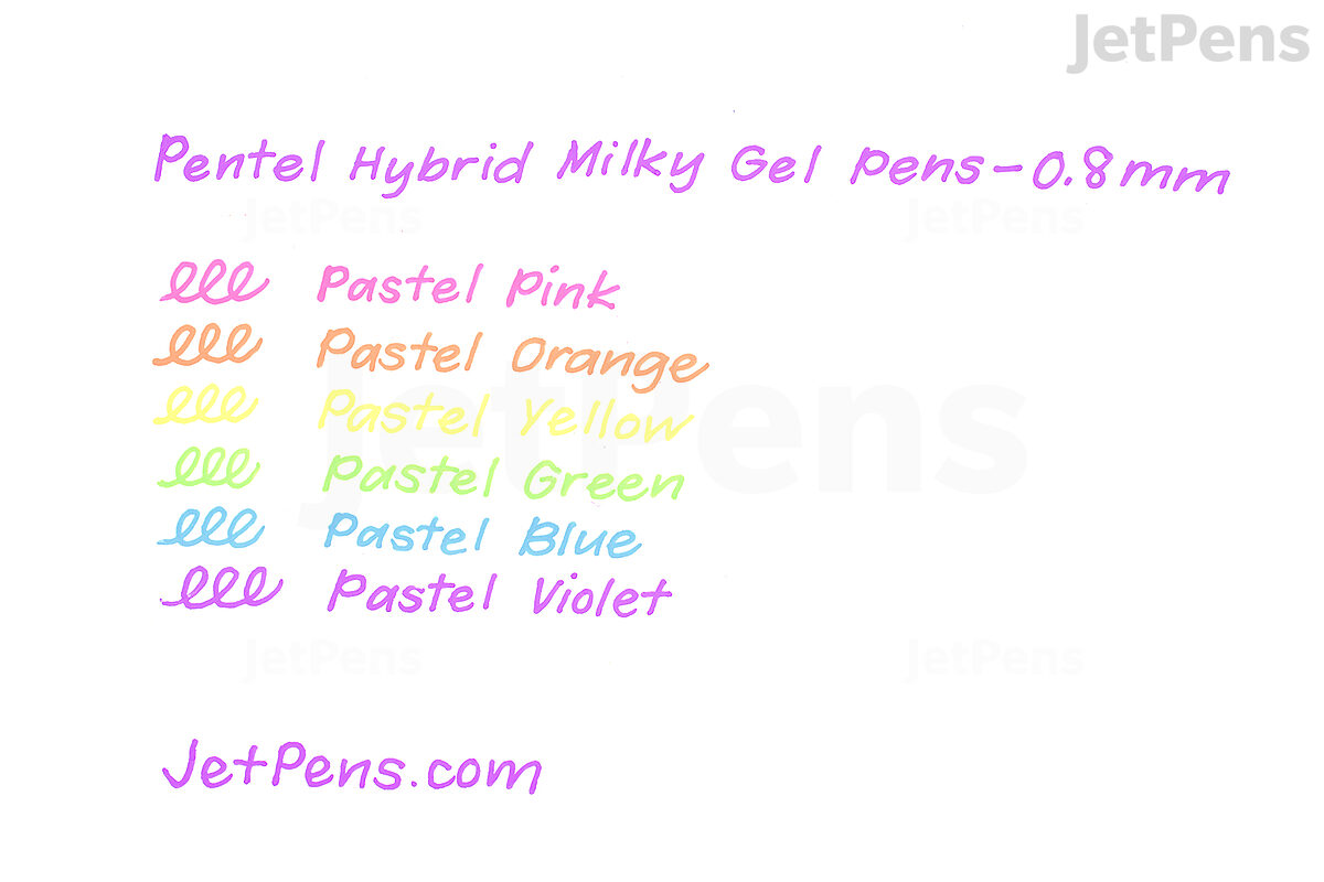 Pentel Hybrid Milky Gel Pen - 0.8 mm - Pastel Orange
