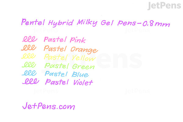 Pentel Hybrid Milky Gel Pen - 0.8 mm - Pastel Blue