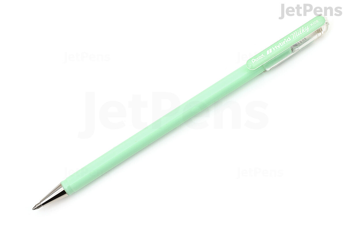 7 Pentel Hybrid Milky Liquid Gel Ink Roller K-108 Pastel Color Pen