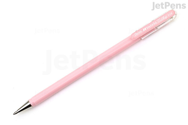 Pentel Hybrid Milky Gel Pen - 0.8 mm - Pastel Pink