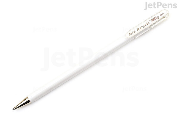 Pentel Hybrid Milky Gel Pen - 0.8 mm - White