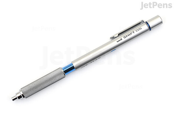 Uni Shift Pipe Lock Drafting Pencil - 0.5 mm - Silver Body with Blue Accent - UNI M51010.26