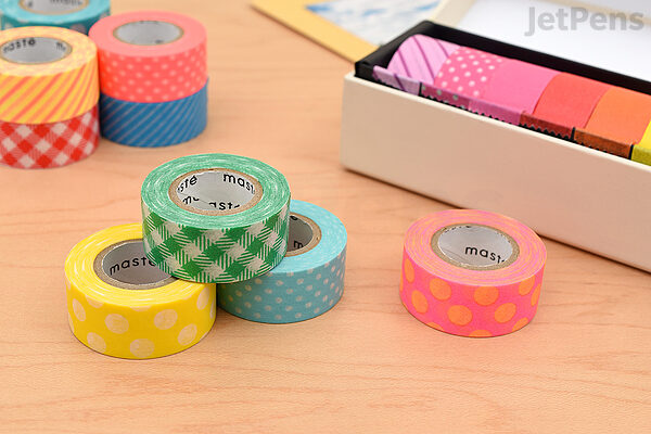 Mark's Masté Washi Tape - Basic Colorfully Colorful - Color Mix - Pack of 8 - MARK'S MST-MKT03-A