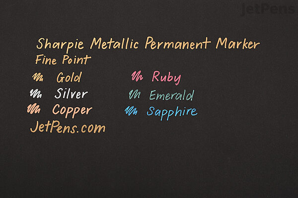 Sharpie Permanent Markers, Fine Tip, Gold Metallic, 12/Pack (1823887)