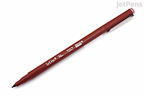 A Marvy Le Pen Flex Brush Pen in burgundy color, shown with its cap on, angled slightly to the right on a white background.