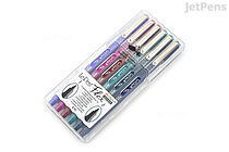 Marvy Le Pen Flex Brush Pen - Jewel - 6 Color Set - MARVY 4800-6B