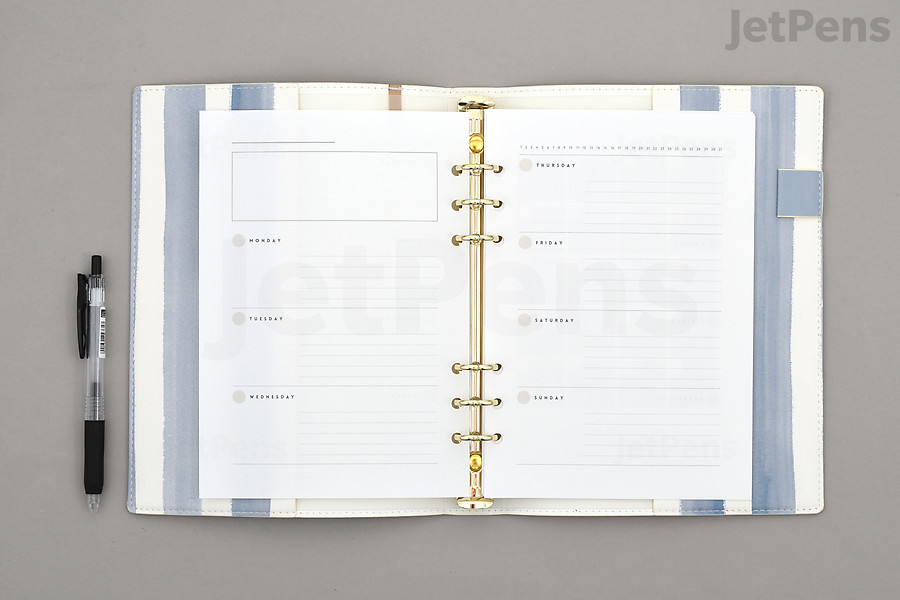 Mark’s System Planner Binder Weekly Horizontal Planner Refill size.