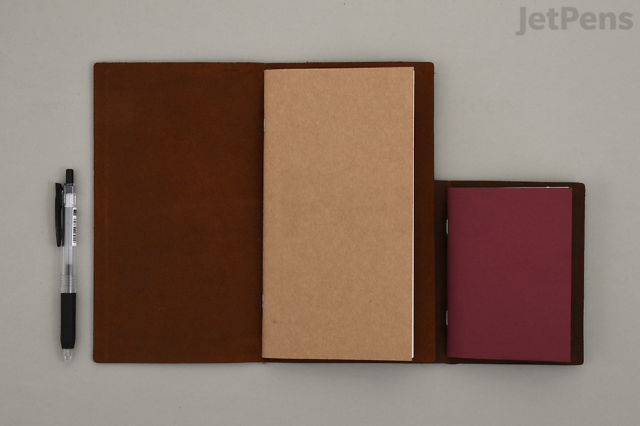 From left to right: TRAVELER’S COMPANY TRAVELER’S notebook Monthly Planner Refill Regular & Passport sizes. Cover may vary.