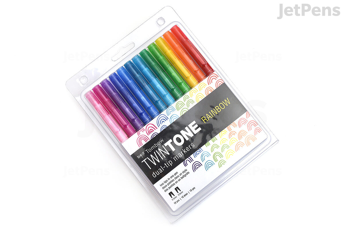 TwinTone Dual Tip Art Marker Rainbow Set, 6-Pack