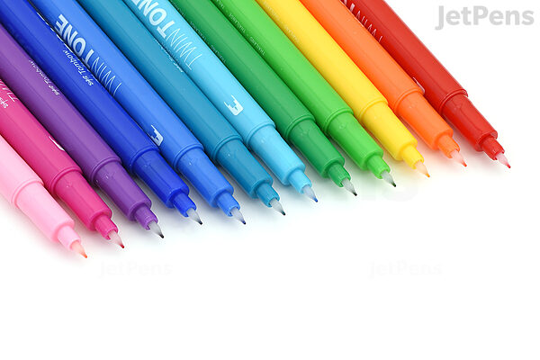 Tombow • Twintone dual-tip marker set Rainbow colours 12pcs