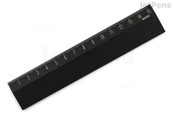 6 inch / 15 cm Anti-Slip Aluminum Ruler- Pack of 6