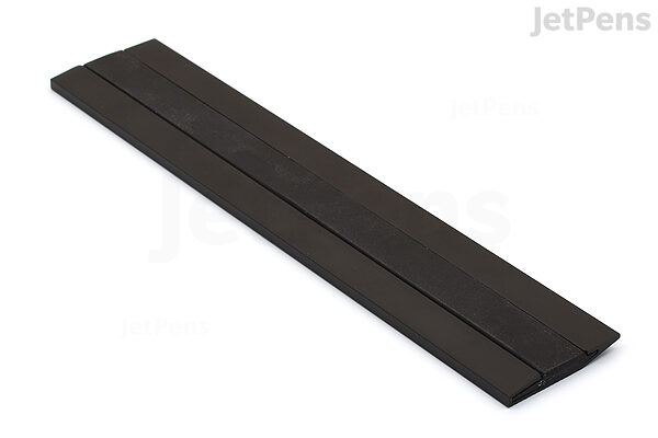 Midori 15cm Aluminum Ruler with Dark Wood Inlay — The