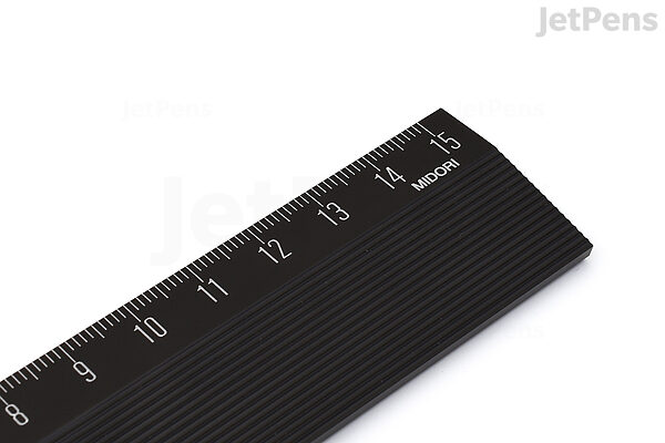 Uncommon Desks Ruler & Letter Opener Combo - Easy to Hold - Oversized Grip  - Black 6 Inch Ruler - Envelope Opener w/Measuring Tool - Perfect for