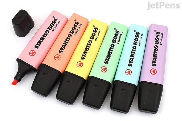 Middag eten sokken relais Stabilo Boss Original Highlighter - Pastel - 6 Color Set | JetPens