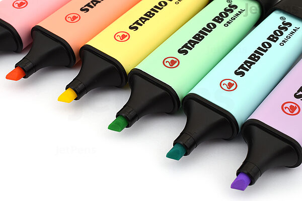  Stabilo Boss Original Highlighter - Pastel - 4 Color Set -  Wallet