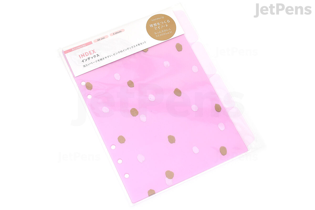 Mark S System Planner Binder Dividers With Index Tabs A5 Dot Pink Jetpens Mark S System Planner Binder Dividers With Index Tabs A5 Dot Pink Jetpens