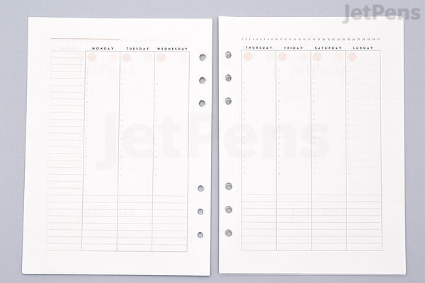 Planner Refill Pages, Weekly Planner Inserts