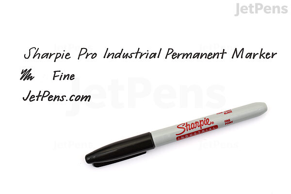 Industrial Permanent Marker, Fine Bullet Tip, Black, Dozen - BOSS