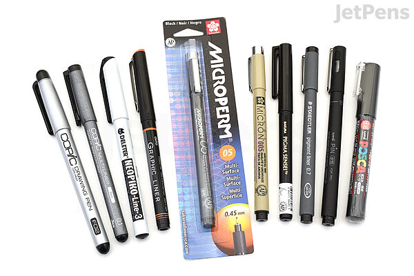 JetPens Waterproof Drawing Pen Sampler