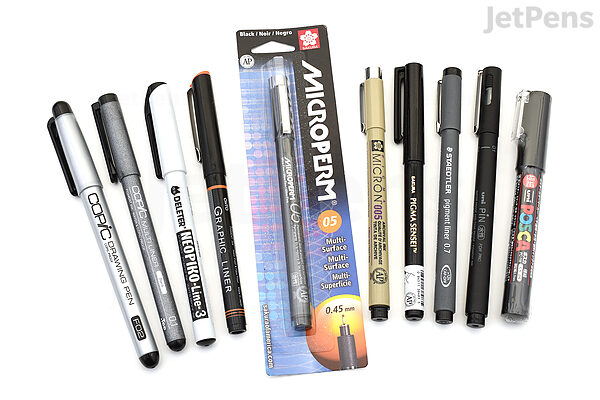  JetPens Waterproof Drawing Pen Sampler