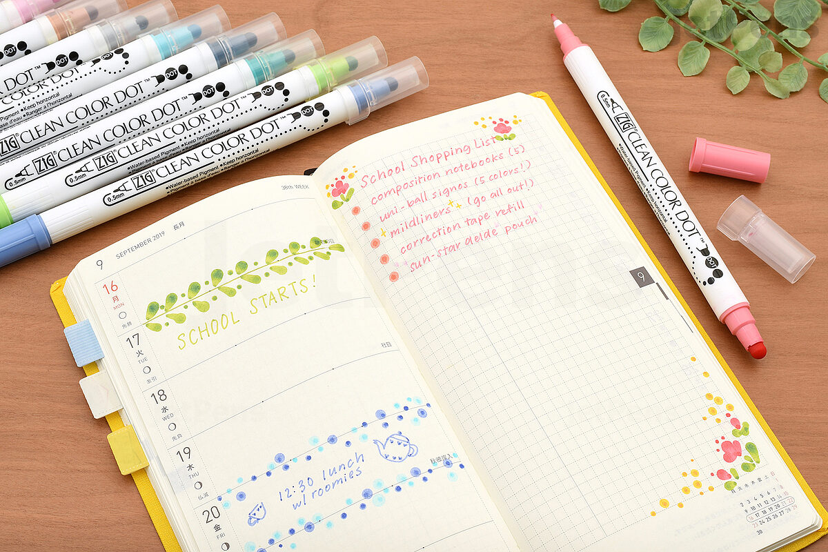 Pen Review: Zig Clean Color Dot Double Sided Markers - The Well-Appointed  Desk