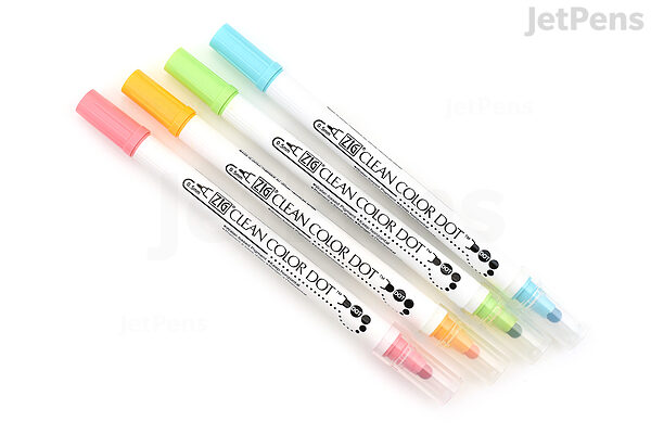 Kuretake ZIG Clean Color Dot Double-Sided Marker 4 / 12 Colors Set