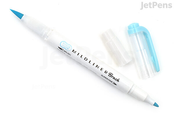 Zebra Mildliner Double Sided Highlighter Brush Brush Extra Fine Mild Blue Jetpens Zebra Mildliner Double Sided Highlighter Brush Brush Extra Fine Mild Blue Jetpens