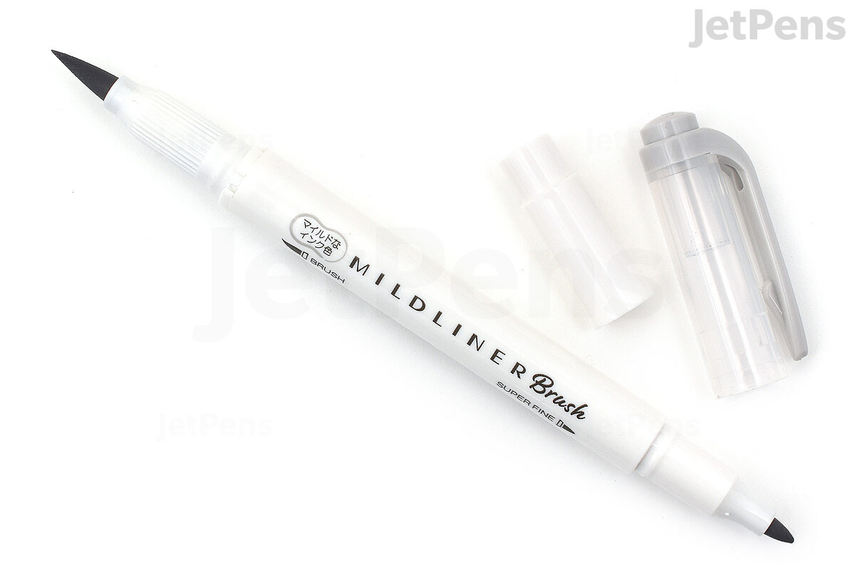 Zebra Mildliner Double Sided Highlighter Brush Brush Extra Fine Mild Gray Jetpens Zebra Mildliner Double Sided Highlighter Brush Brush Extra Fine Mild Gray Jetpens