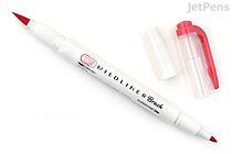 Zebra Mildliner Double-Ended Brush Pen Red