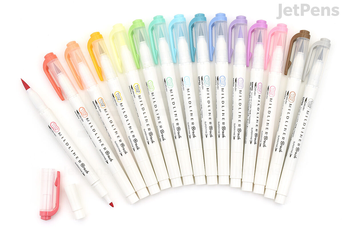 Zebra Pen Journaling Set, Includes 7 Mildliner Highlighters and 7 Sarasa  Clip Retractable Gel Ink Pens, Assorted Colors, 14 Pack 