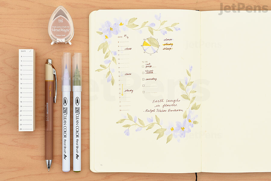Use Nombre Mizushima Rubber Stamps to create your own DIY Planner