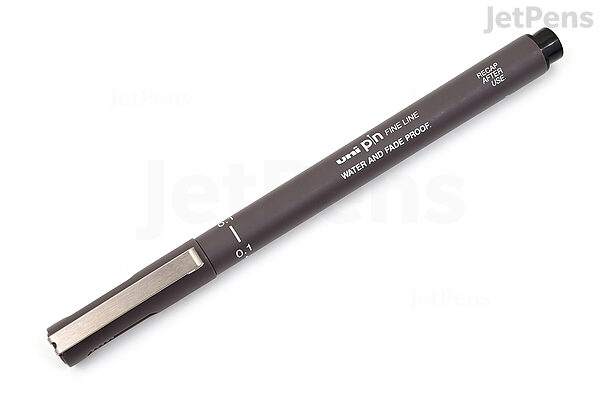 Uni Pin Fineliner Drawing Pen - Dark Grey Ink - Brush Nib - Single